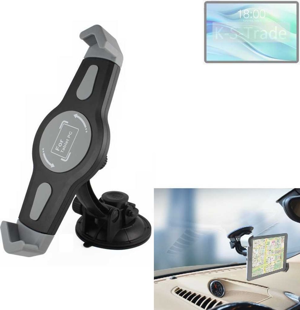 K-S-Trade Scheiben-Halterung für Tablets kompatibel mit Teclast P50 KFZ Tablet Saugnapf Auto Halterung Windschutzscheibe Holder Halter
