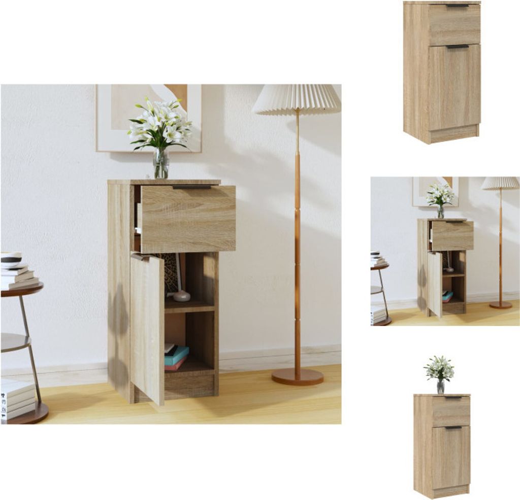vidaXL Sideboard Sonoma-Eiche 30x30x70 cm Holzwerkstoff - Sideboards