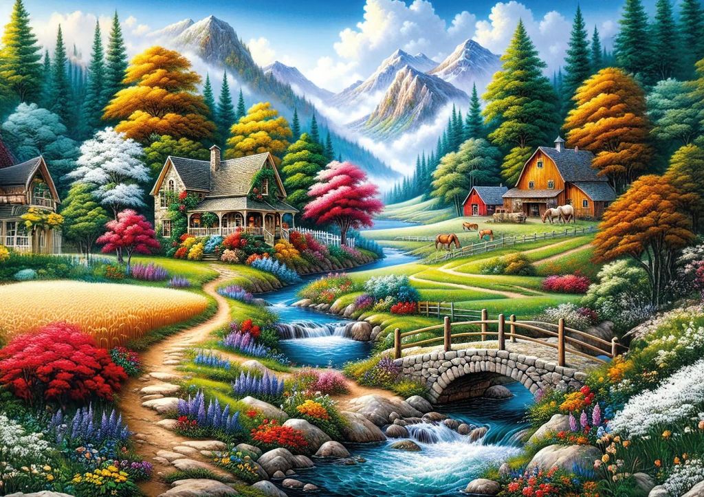 Art puzzle - Puzzle Fields of Colors - 260 dielov