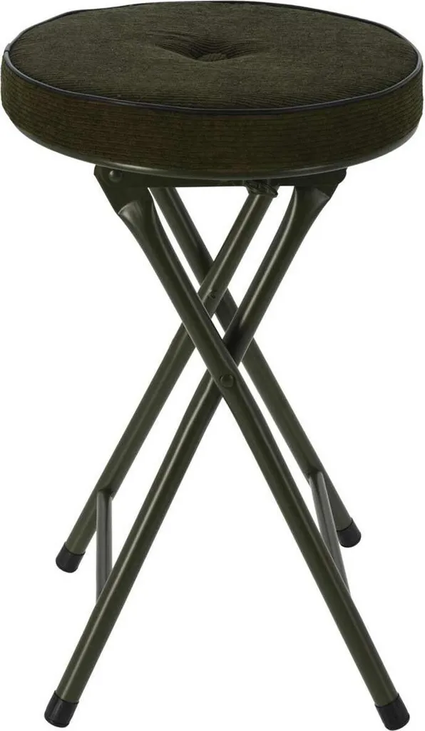 Tabouret pliant rembourré H&S Decoration 49x30x30 cm noir et vert