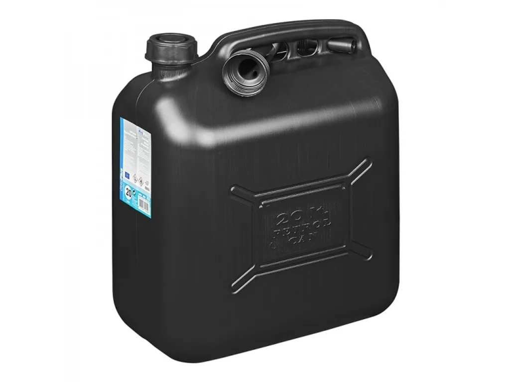 Tanica per carburante 20L in plastica nera omologata ONU