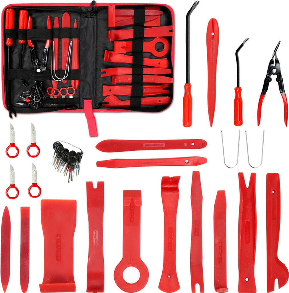 Jiubiaz Auto Demontage Werkzeuge Innenraum Verkleidungs,40tlg Car Audio, DVD und Nevigation Tool für Fahrzeug Dash