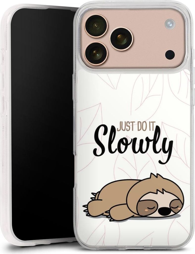 DeinDesign Handyhülle für Apple iPhone 17 Pro Max Silikon Hülle Case Smartphone Schutzhülle Faultier Tiere lazy sunday