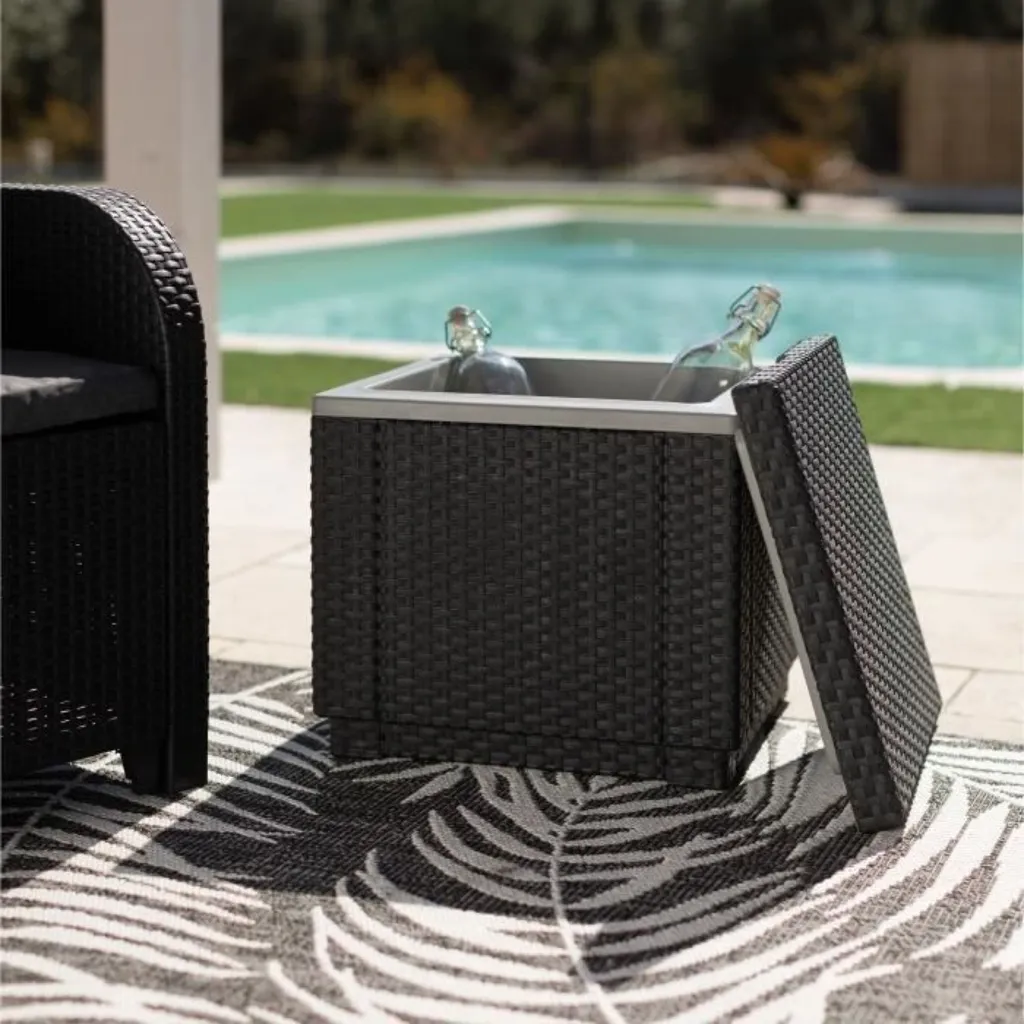 Sgabello Allibert Ice Cube con cool box, colore: grafite - 20