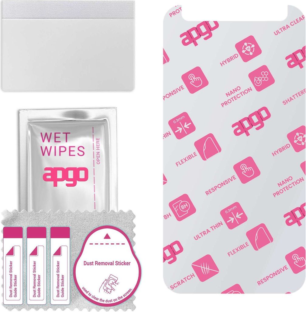 apgo Ultra-klar Hybrid Schutzglas kompatibel mit Huawei Y5 (2017), Flexible Nano Glass, toller Ersatz für Hartglas, kratzfester Displayschutzglas,...