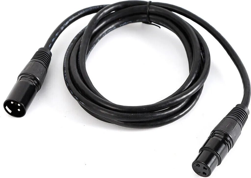 Câble de Liaison DMX 2m Noir Pack de 10 pour Lyre et Éclairage Événement