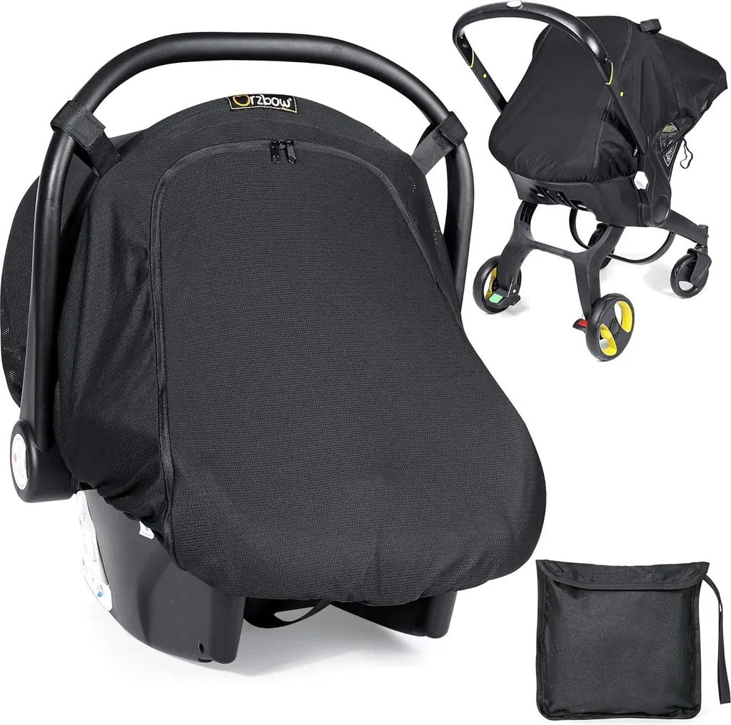 Housse de protection solaire universelle siège auto bébé avec fenêtre