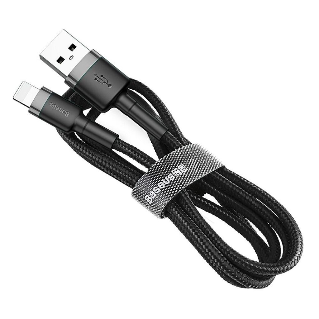 Baseus CALKLF-CG1, 2 m, USB A, Samec, Samec, Šedá, Čierna, Obrázok produktu 