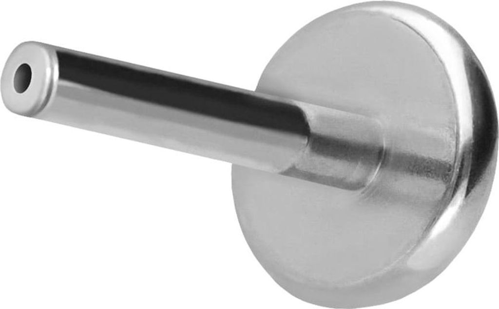 Ohrpiercing, Nasenpiercing Titan Labret mit Push Fit ohne Kugel Silber Stablänge: 10mm | Stabstärke: 0,8mm