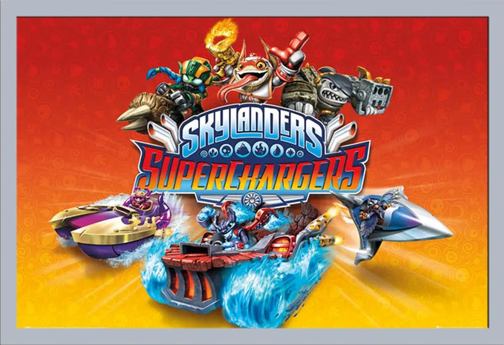 Cornice Shinsuke Argento Maxi MDF con Poster Skylanders Originale