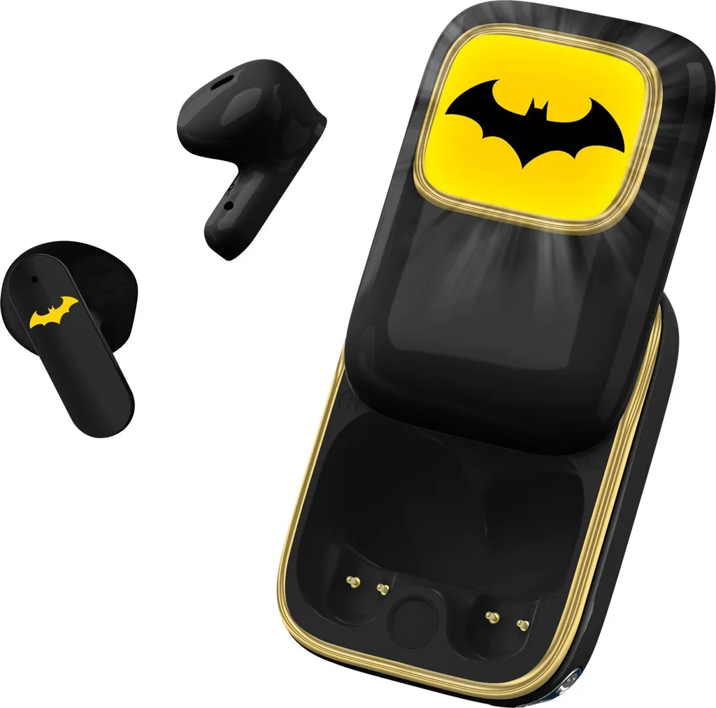 Écouteurs TWS Batman avec Boîtier Coulissant et LED - Audio Sans Fil DC