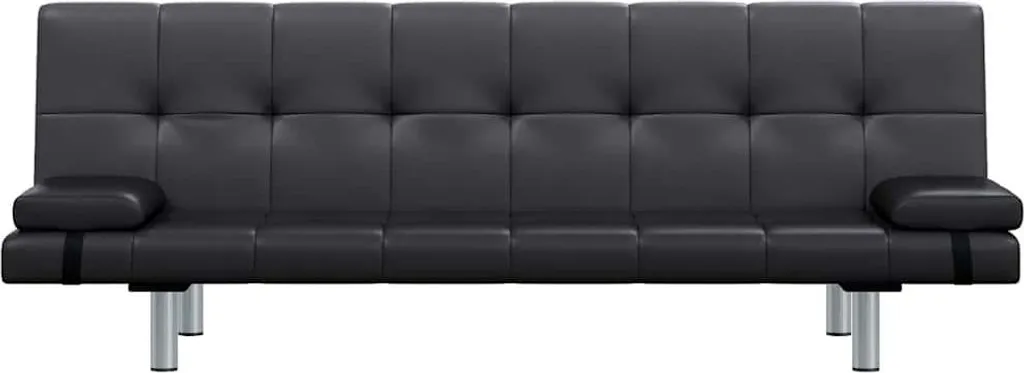 Lit d'appoint et canapé noir pour studio et chambre d'amis modulable