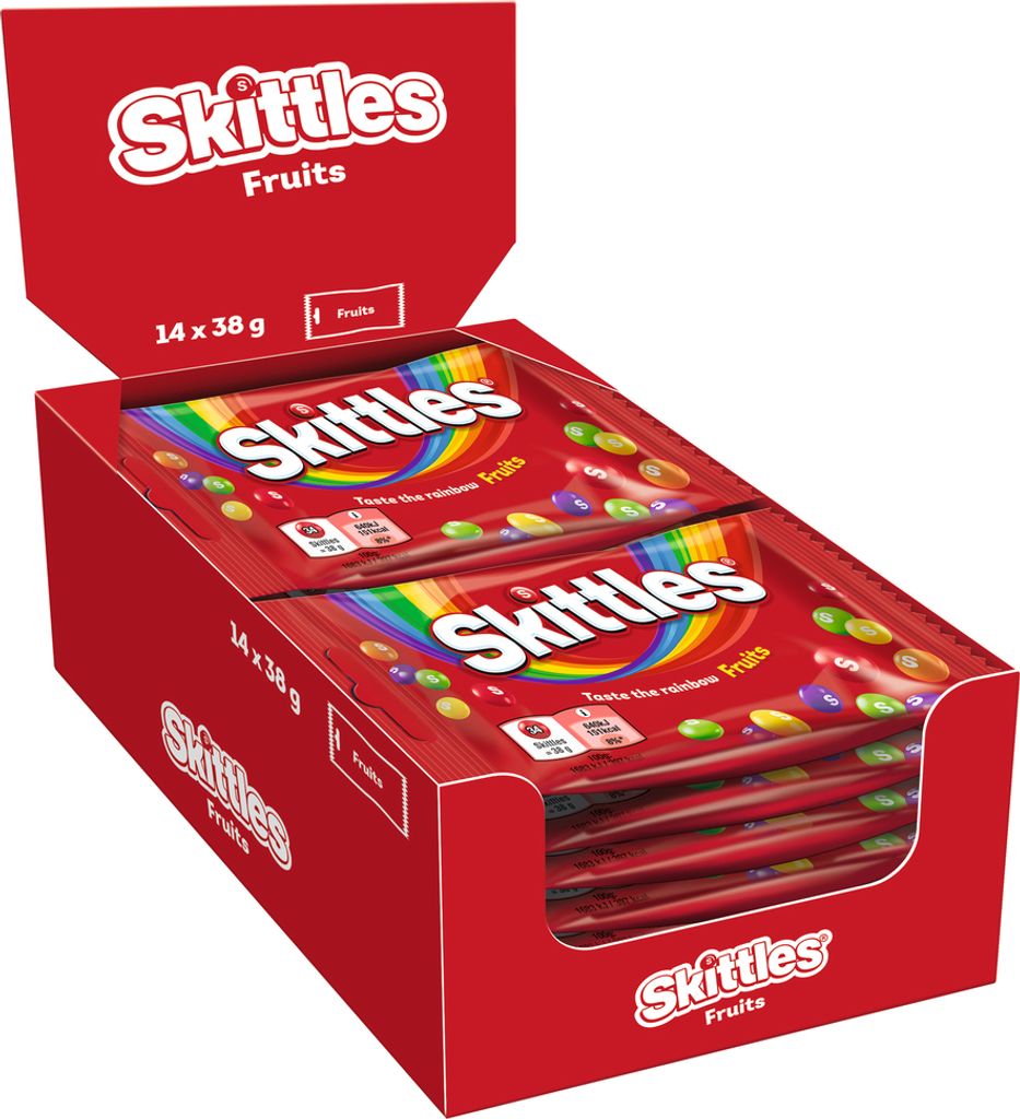 Skittles Fruits fruchtige Kaubonbon 14x38g (532g) Produktbild 