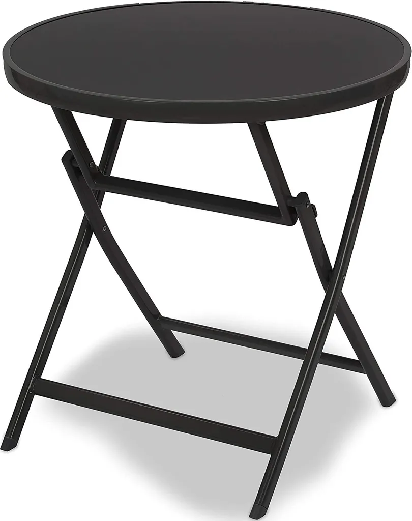 Table d'appoint Milano BRUBAKER table de jardin pliable anthracite