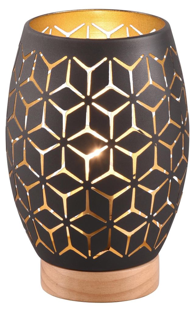 Trio - Tischlampe BIDAR - Schwarz - 15x15x21.5 cm Produktbild 