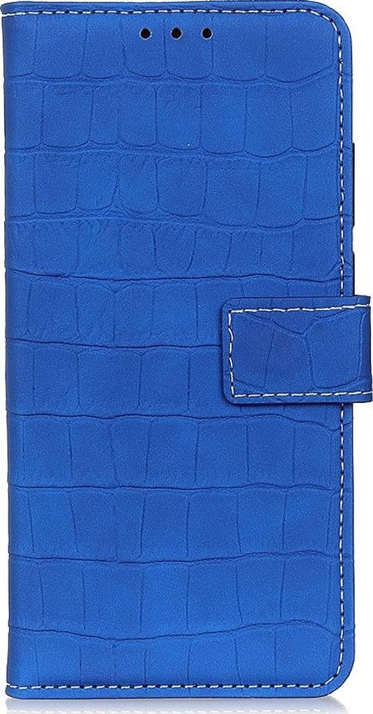 Mobigear Croco OnePlus Nord 2 Hülle Klapphülle Geldbörse - Blau