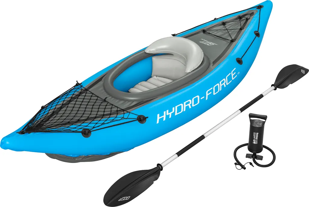 Kayak gonflable Cove Champ 275 x 81 cm avec rame et pompe à main