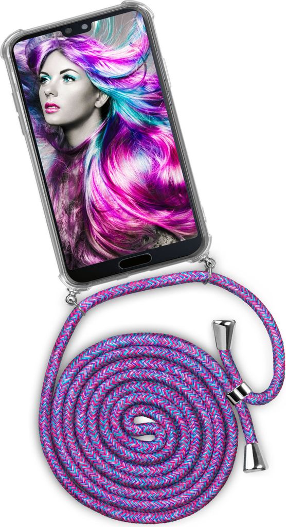 TWIST-Case + TWIST-Cord für Huawei P20, Farbe:Crazy Unicorn (Silber)