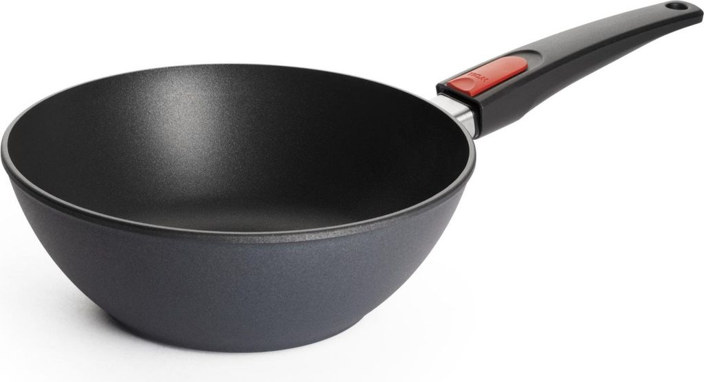 Woll Diamond Lite Guss-Wok- und Rührpfanne: abnehmbarer Stiel, Ø 24 cm, 9cm hoch, Alle Herdarten inkl. Induktion