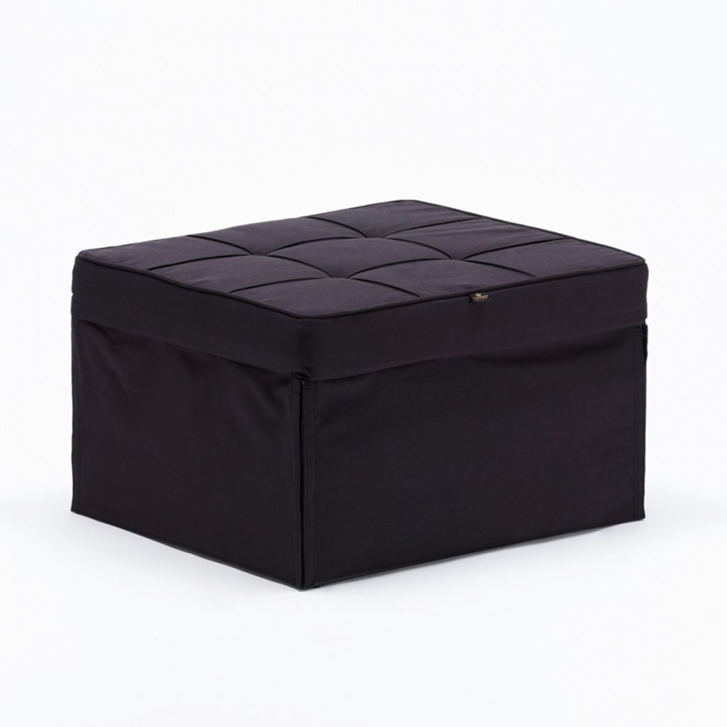 Sweet Relax Stoff Pouf Klappsessel Bett - Schwarz