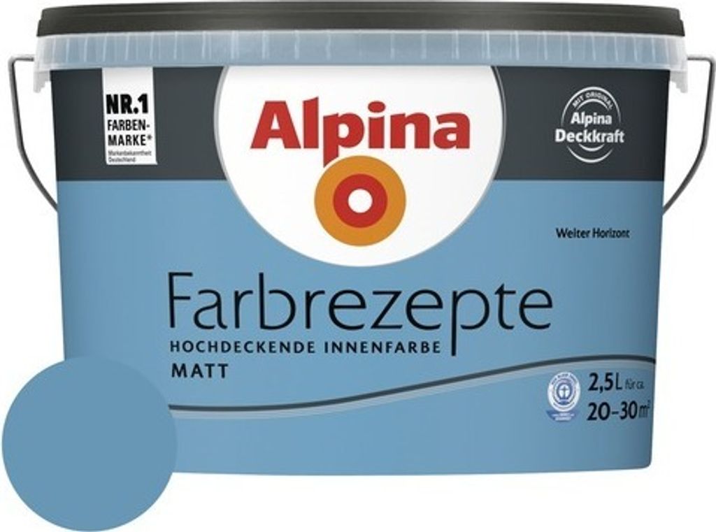 Alpina Wandfarbe Farbrezepte Weiter Horizont 2,5 l Produktbild 