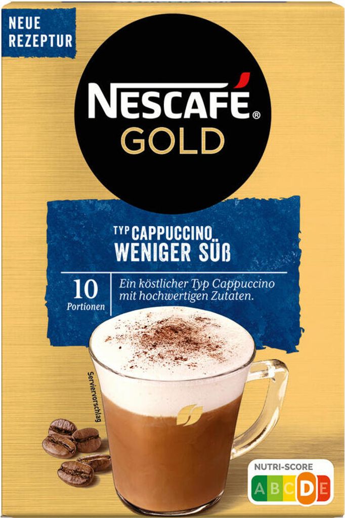 Nescafe Typ Cappuccino Mniej Słodki Napój Rozpuszczalny w Zdjęcie produktu 