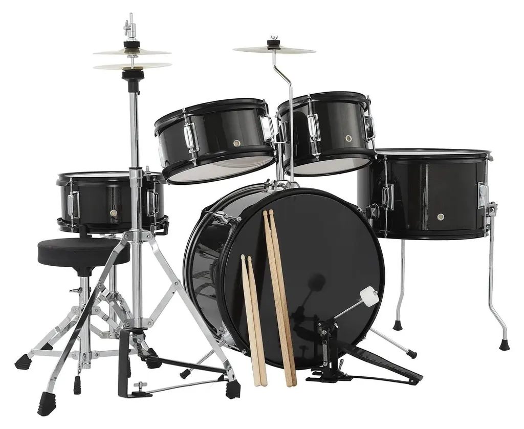 Batterie acoustique noire 5 pièces avec siège réglable Modèle BK-500