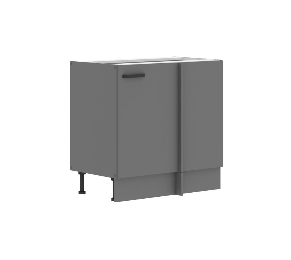 Küche NESSA Eckunterschrank 105 cm Anthrazit Küchenzeile Küchenblock Einbauküche