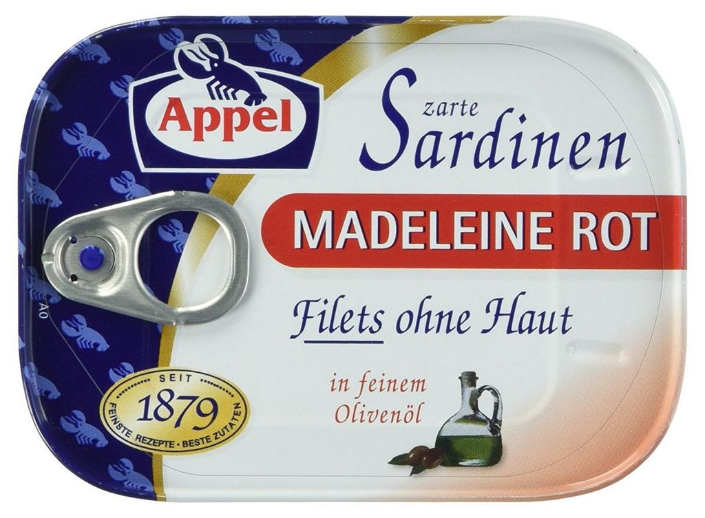 Appel Sardines Madeleine Red Delikatne filety z sardynek w Zdjęcie produktu 