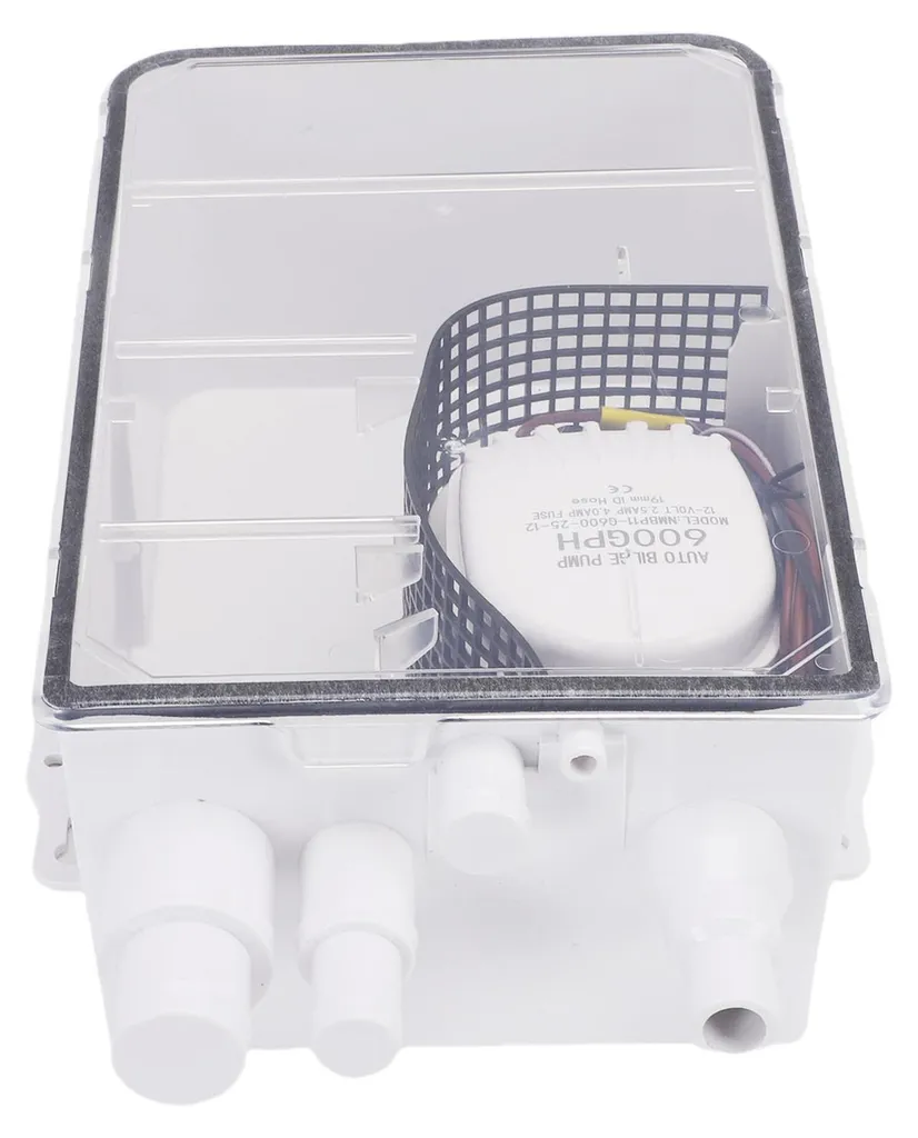 Pompe de Douche 12V 600 GPH à Raccords Multiples - Boîtier Compact et Robuste - 7