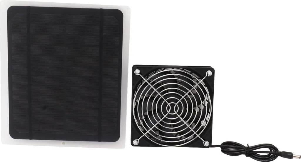 Ventilateur Solaire 10W Étanche avec Grille de Protection pour l'Extérieur