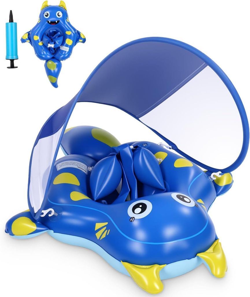 Baby Schwimmring mit abnehmbarem Sonnenschutz UPF 50+, für Produktbild 