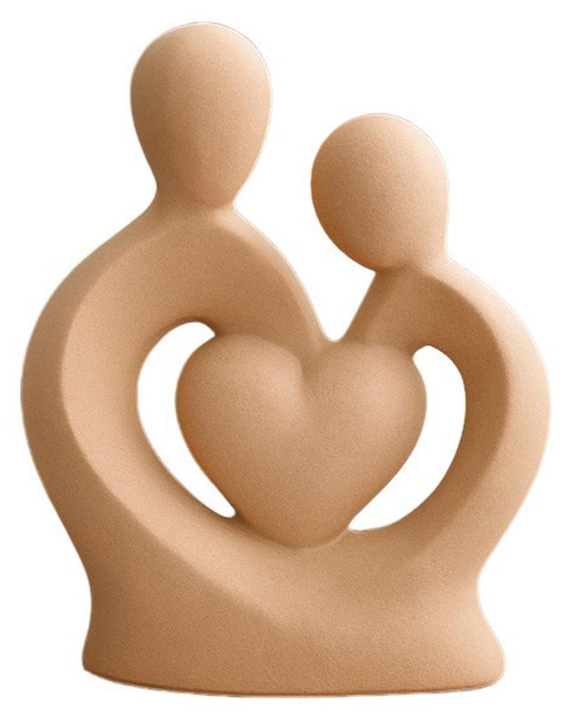 Keramik-Pärchenfigur, romantische Liebesfigur, romantische Skulptur für Hochzeitstag, Valentinstag, TV-Ständer oder Regaldekoration