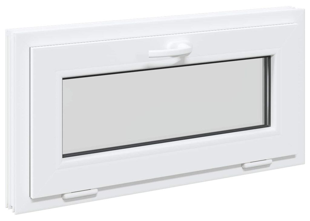 Kellerfenster RISOR 80 x 40 cm PVC und Glas Weiß