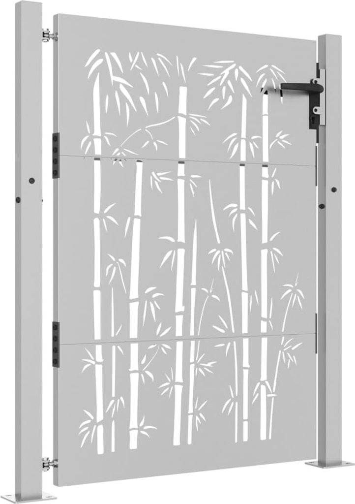 Stabli Gartentor 100x125cm Cortenstahl Bambus-Design - DE972080 - Gartentore