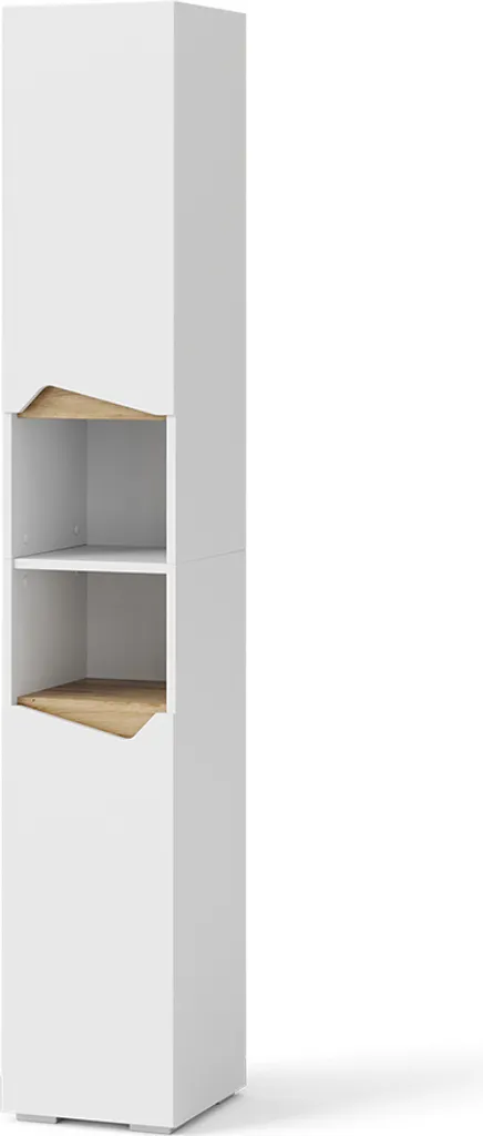 Organizzatore Bagno Vicco Marelle 30x180cm | Bianco/Rovere Artisan
