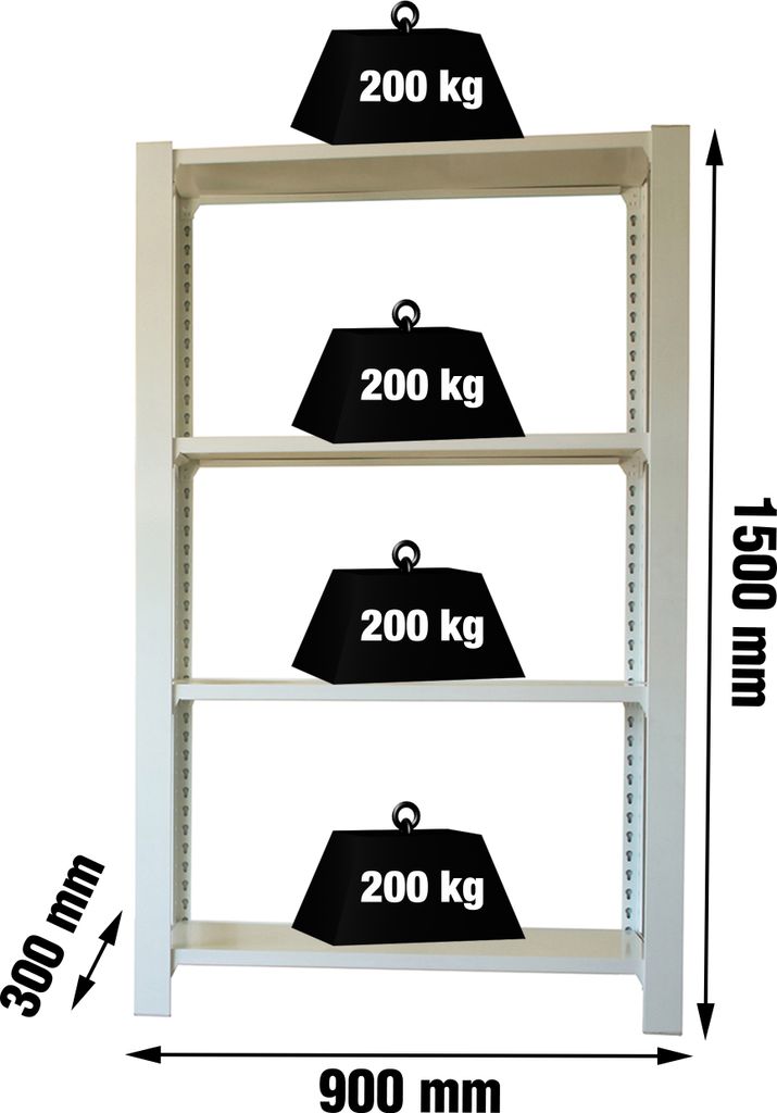 Simonrack Schwerlastregal OFFICCLICK 4 8435104916469 grau 90,0 x 30,0 x 150,0 cm