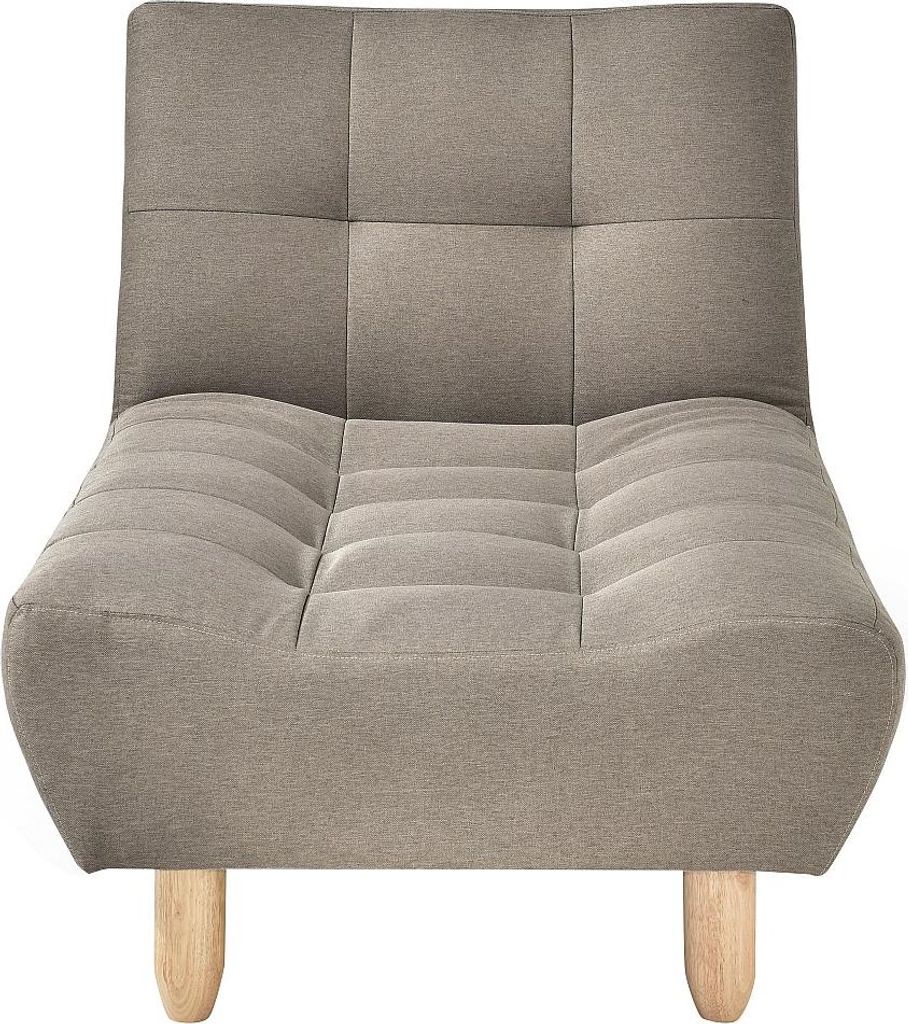 Recamiere ausklappbar - Stoff - Taupe - ESTEBAN Produktbild 