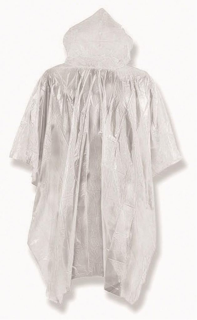 Regenponcho 130x205 cm Regencape transparent 45g Produktbild 