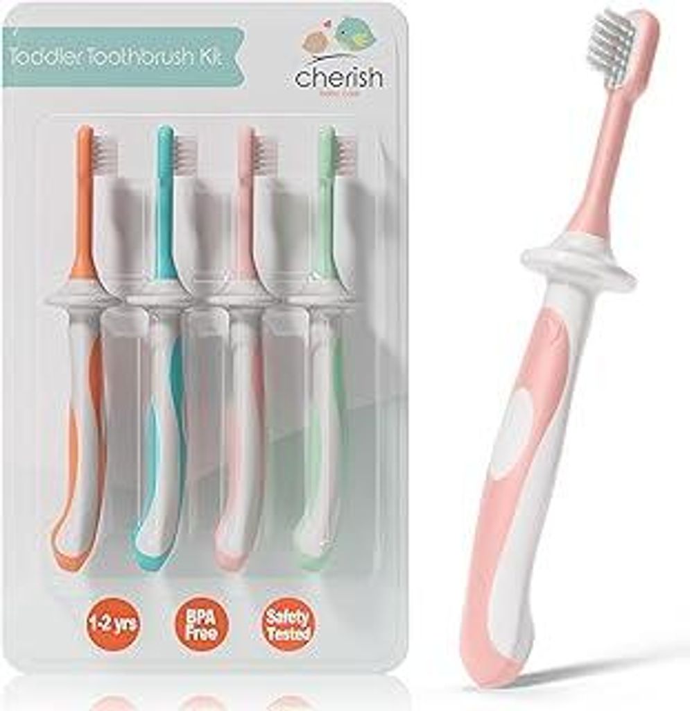 Zahnbürste Kinder 4er-Pack - Kinderzahnbürsten Lernset für Kleinkinder und Kinder Baby Zahnbürste