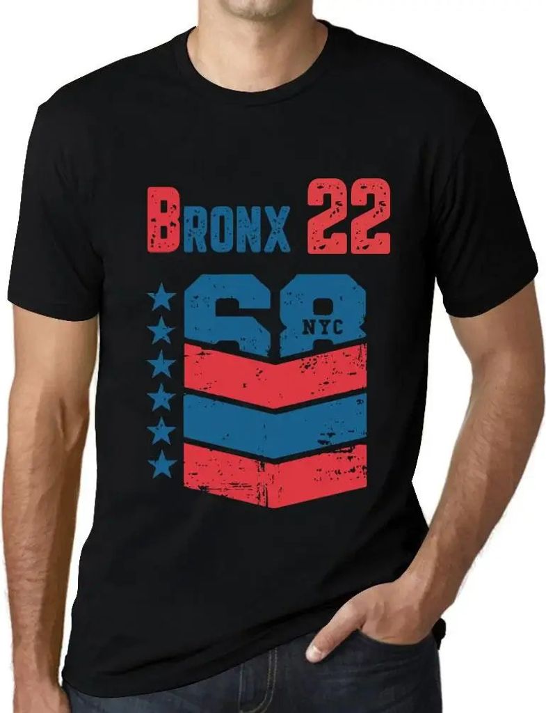 Herren Grafik T-Shirt Bronx 22 Geschenk 22. Geburtstag Jahrestag 22 Jahre Jubiläum 22 Jährige Mann Jahrgang 2002 Kurzarm Lustige Druck