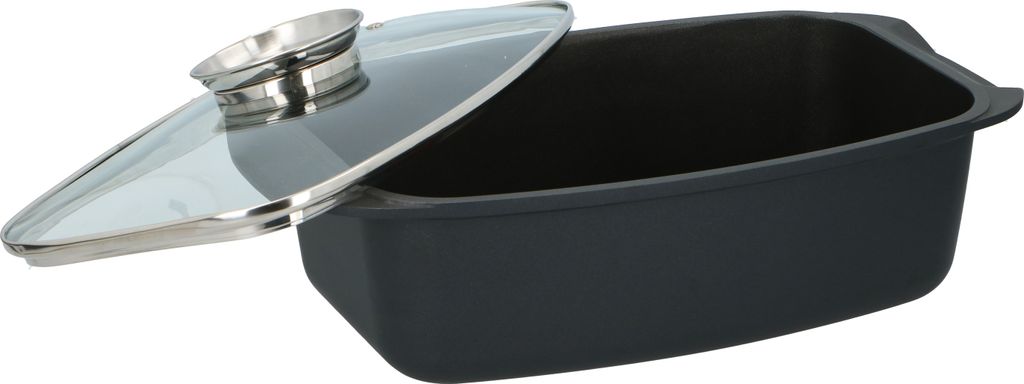 Alpina Bräter mit Glasdeckel Aromaknopf, Frittieren und Produktbild 3