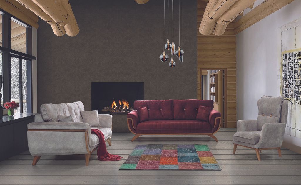Wohnzimmer Sofa 3 Sitzer Designer Couch Polster Sofas Stoff Textil Neu