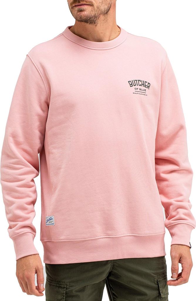 Butcher of Blue Army College Crewneck-Pullover rosa einfarbig
