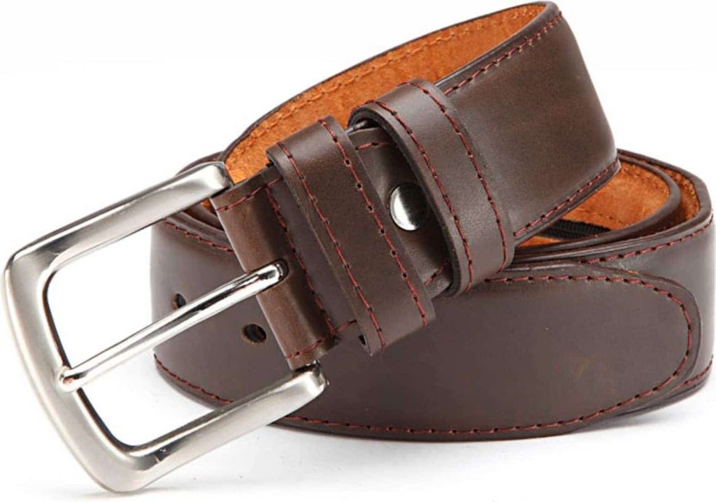 Herren Safe Gürtel Tresorgürtel Kunst Leder 30511 Braun 105 cm