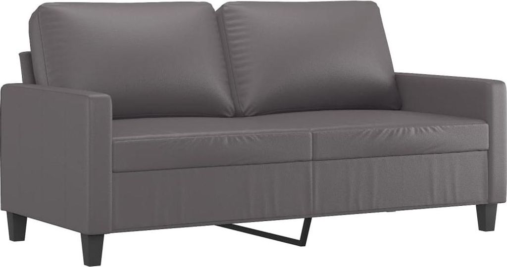 vidaXL 2-Sitzer-Sofa Grau 140 cm Kunstleder
