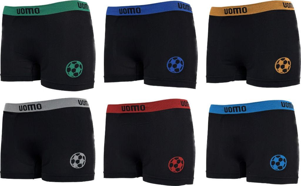 Uomo Kinderboxershorts Farbmix Microfaser 6er oder 12er Set Produktbild 
