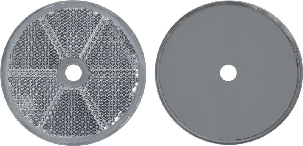 4 x Rückstrahler - Reflektor - schrauben - Ø 60 mm - Weiß - E-Prüfzeichen