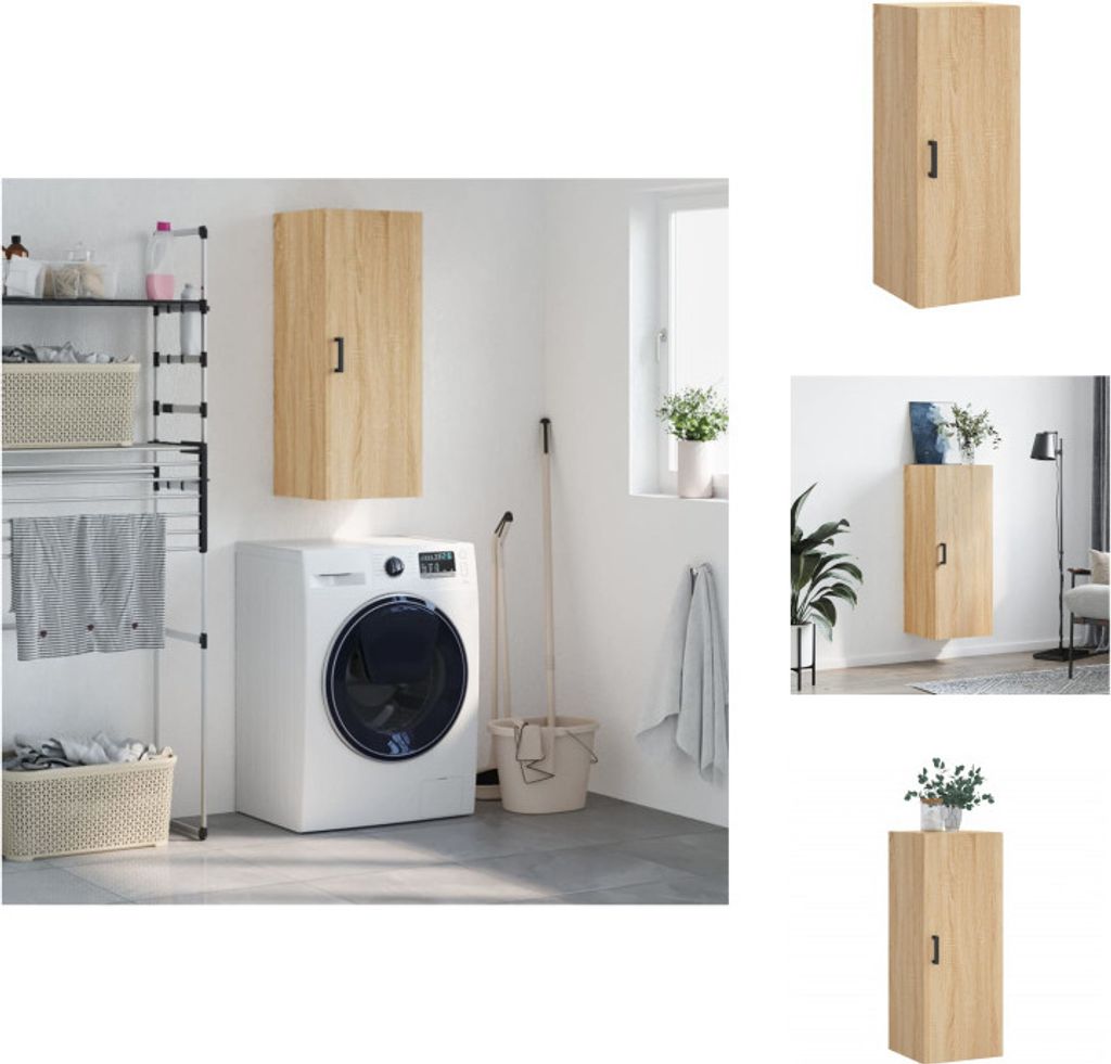 vidaXL Wandschrank Sonoma-Eiche 34,5x34x90 cm - Sideboards