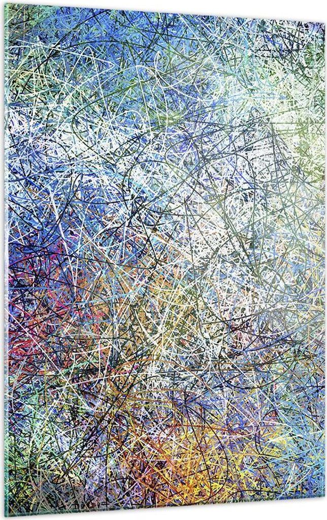 Bilder auf glas - Einteilig - Abstraktion modern - 50x70cm - Glasbilder - Wandbilder - Bilder - zum Aufhängen bereit - Wanddekoration aus Glas - G...